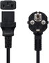 Nanocable Cable de Alimentación CEE7/7 Macho a C13 Hembra 1,5 m Negro